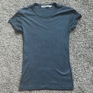 Gently worn Michael Stars one size fits all slate gray blue shirt, short sleeve